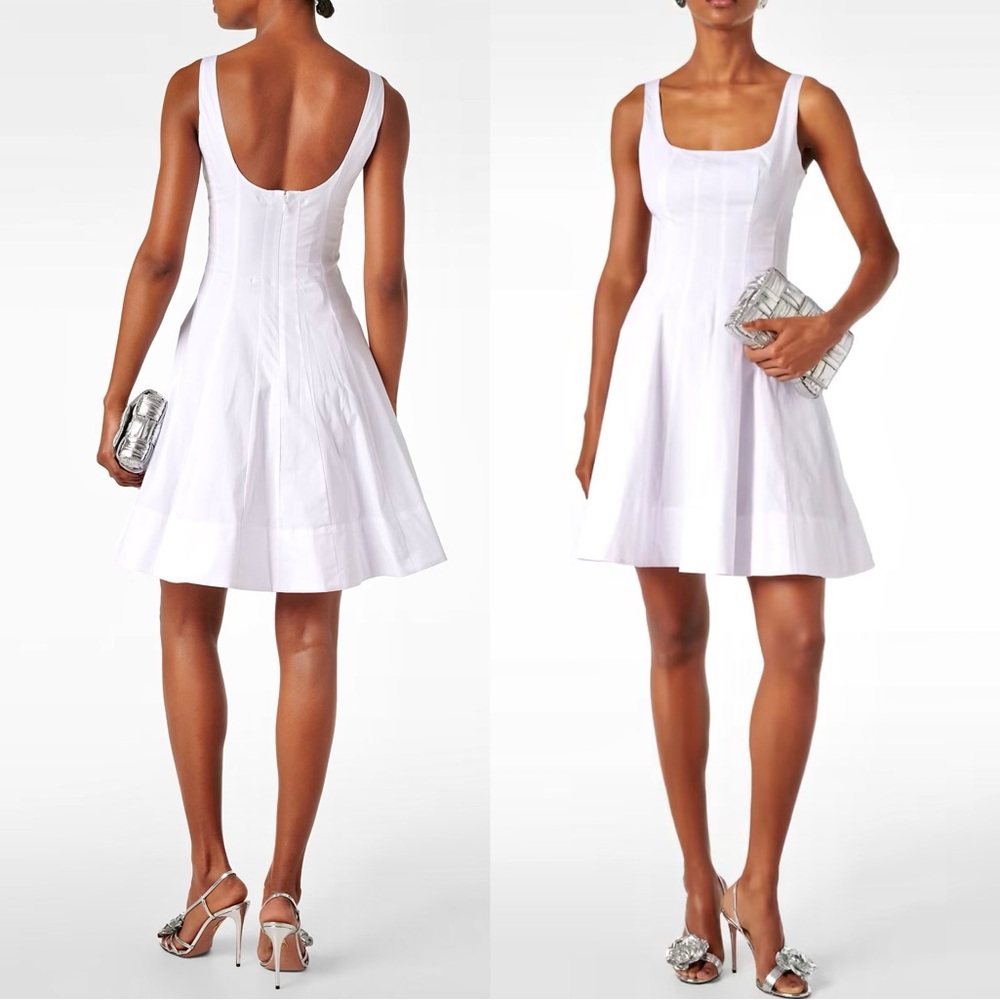 πΊπHPππΊ NWT Staud Wells Mini Dress White - Picture 4 of 16